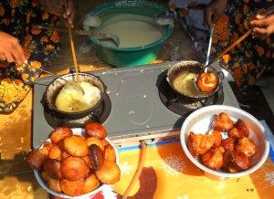 Oil cakes are traditional New Year fare