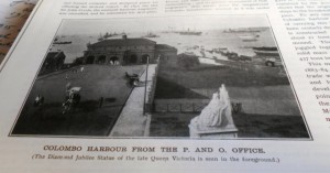 Queen Victoria's statue at the Colombo Harbour 1906